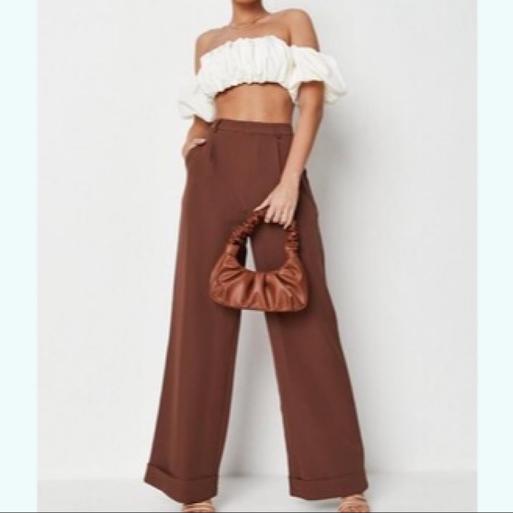 Chocolate Tailored Masculine Pants